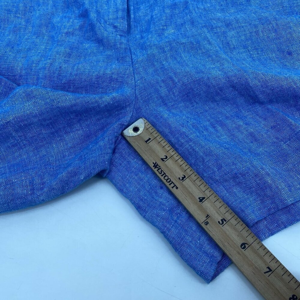 Boden Women’s US 8 UK 12 Blue Cornwall 6” Linen Shorts Nautical Beach - Picture 9 of 12